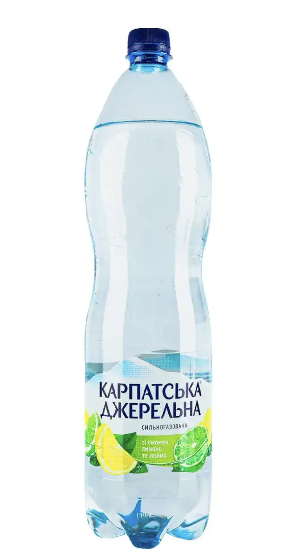 Напій Карпатська джерельна зі смаком лимона та лайма 1.5 л ПЕТ